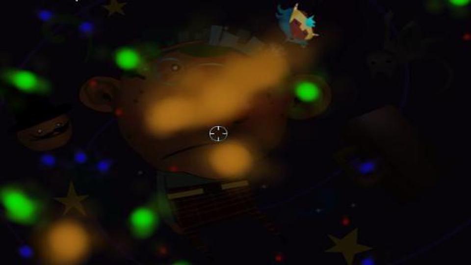 Build a single brown cloud by collecting and spitting clouds of different colours.