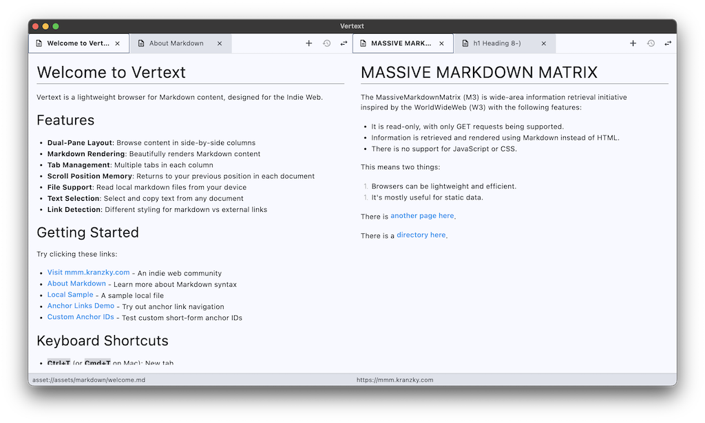A browser for the markdown-only indie web!